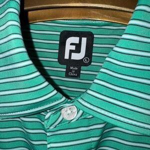 Green Striped Polo Shirt for Men